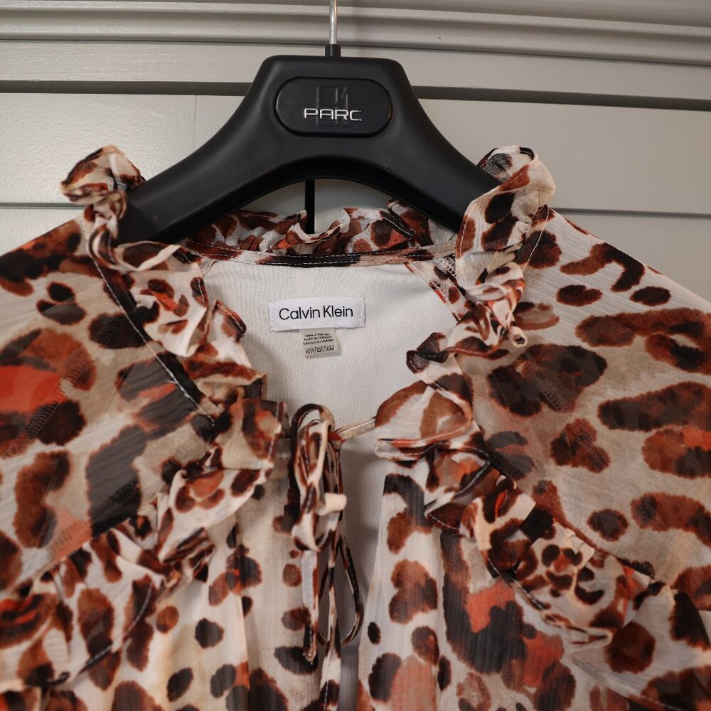 Calvin Klein Animal Print Dress - 16W, Flowy & Chic